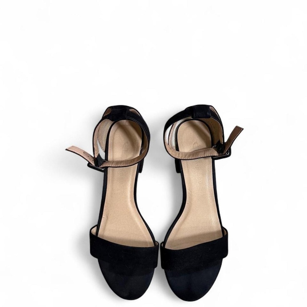 Black ankle strap heels